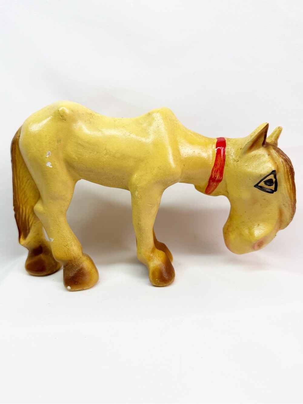 Vintage Chalkware Sad Hungry Horse Figurine